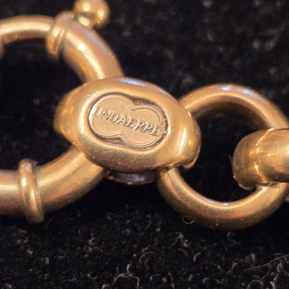 Heavy Solid 18k Yellow Gold Rolo Link Bracelet By UNOAERRE - Picture 4 of 10